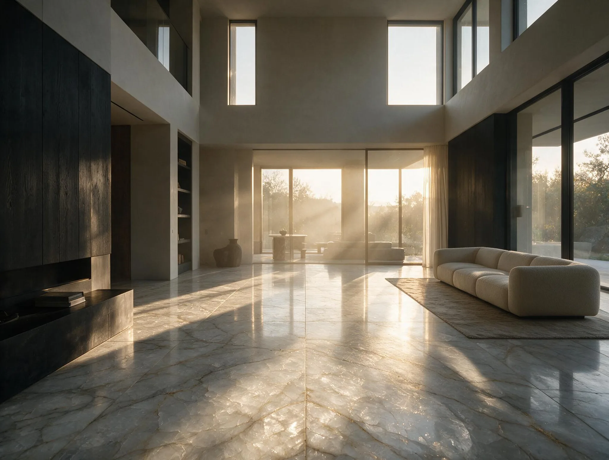 Piso em fim de tarde